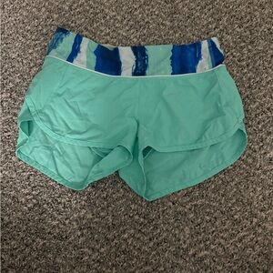 Lululemon Teal and Navy Athletic Shorts